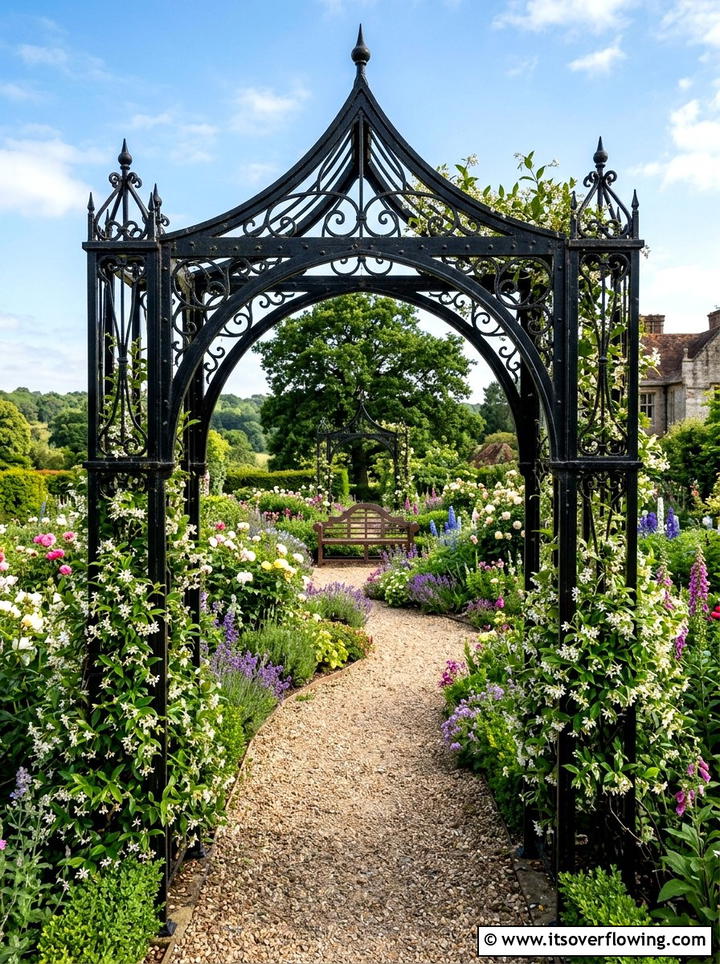 Metal Garden Arch - 25 garden decor ideas with metal art