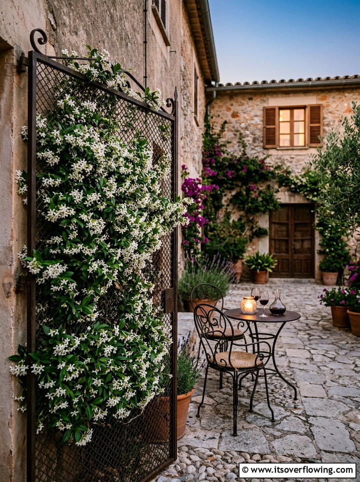 Metal Mesh Screen With Vines - 25 garden design ideas with privacy screens