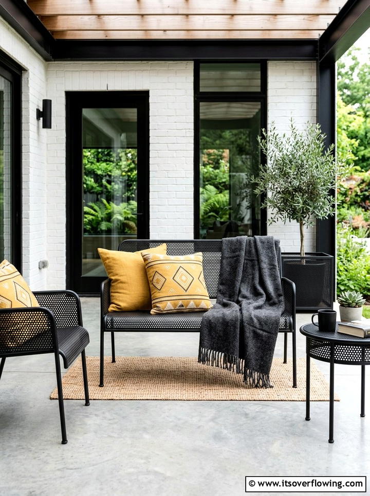 Metal Porch Furniture - 25 front porch decor ideas with throws