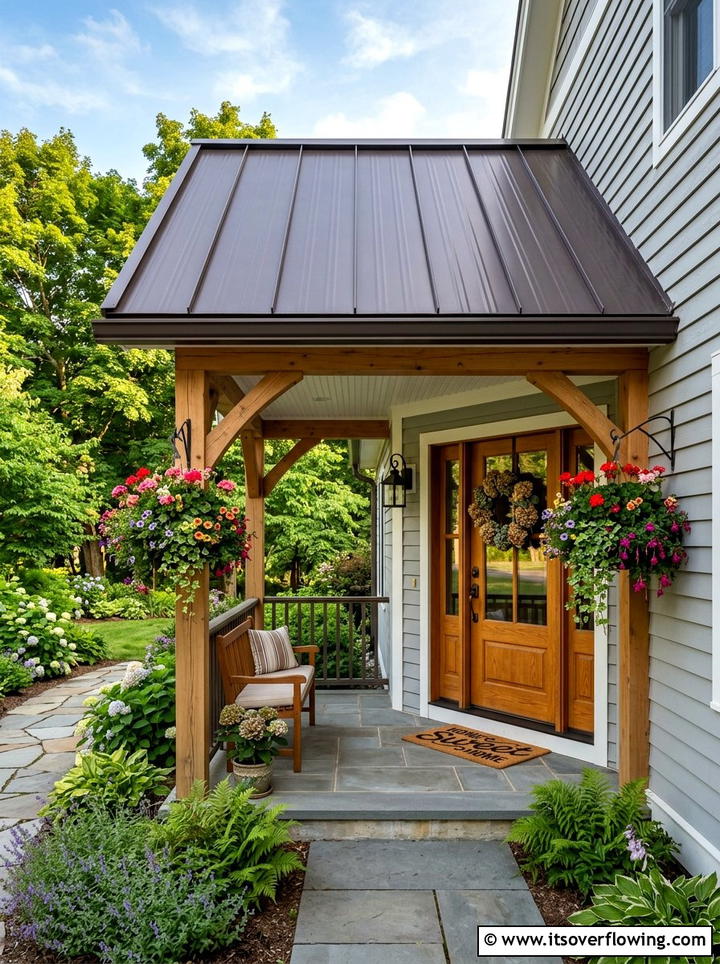 Metal Roof Porch - 25 front porch ideas for rainy climates