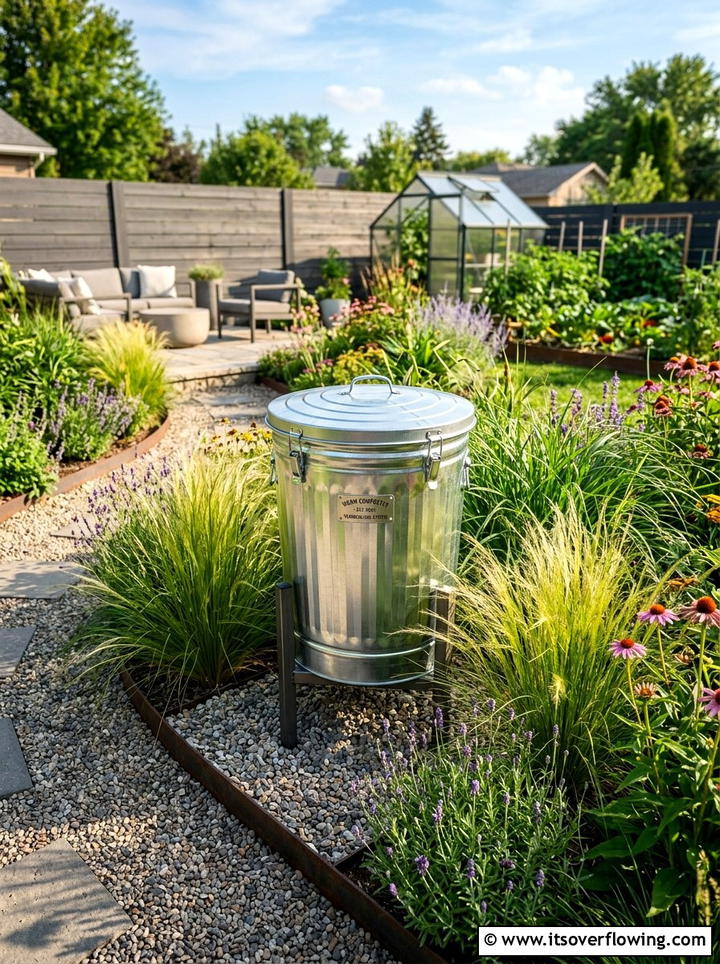 Metal Trash Can Worm Composter - 25 recycled garden ideas with worm bins