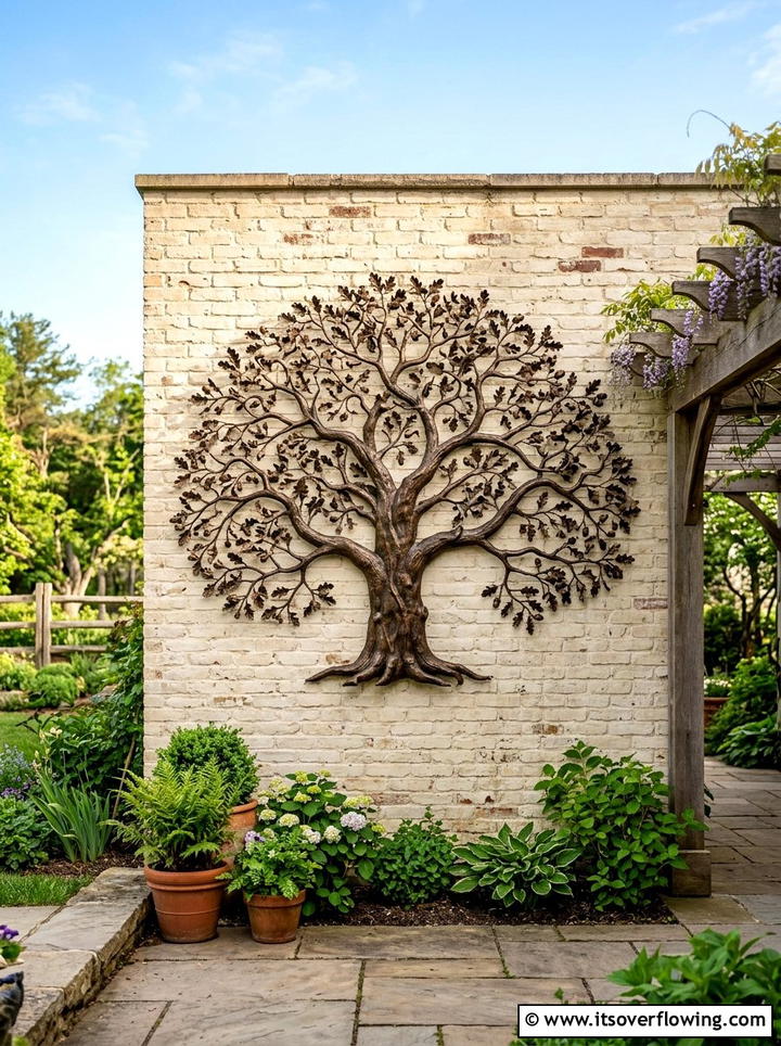 Metal Tree Wall Art - 25 garden ideas with wall decor