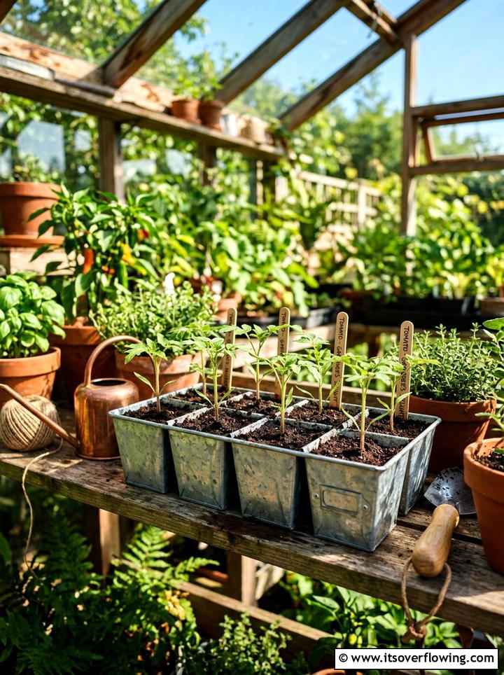 Metal Vegetable Starter - 25 recycled garden ideas with tin cans