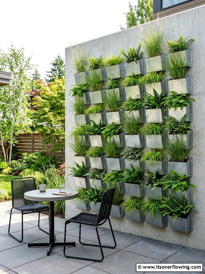 Metal Wall Pocket - 25 creative garden ideas with wall mounted planters