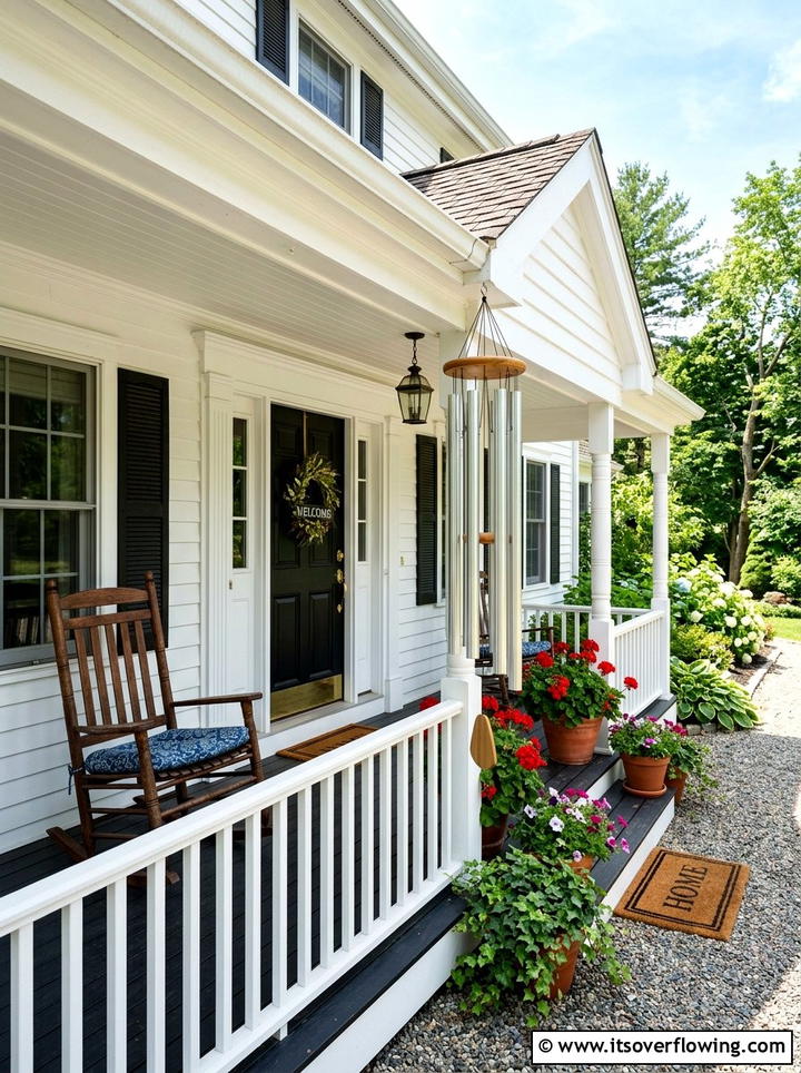 Metal Wind Chimes On Front Porch - 25 garden decor ideas with wind chimes