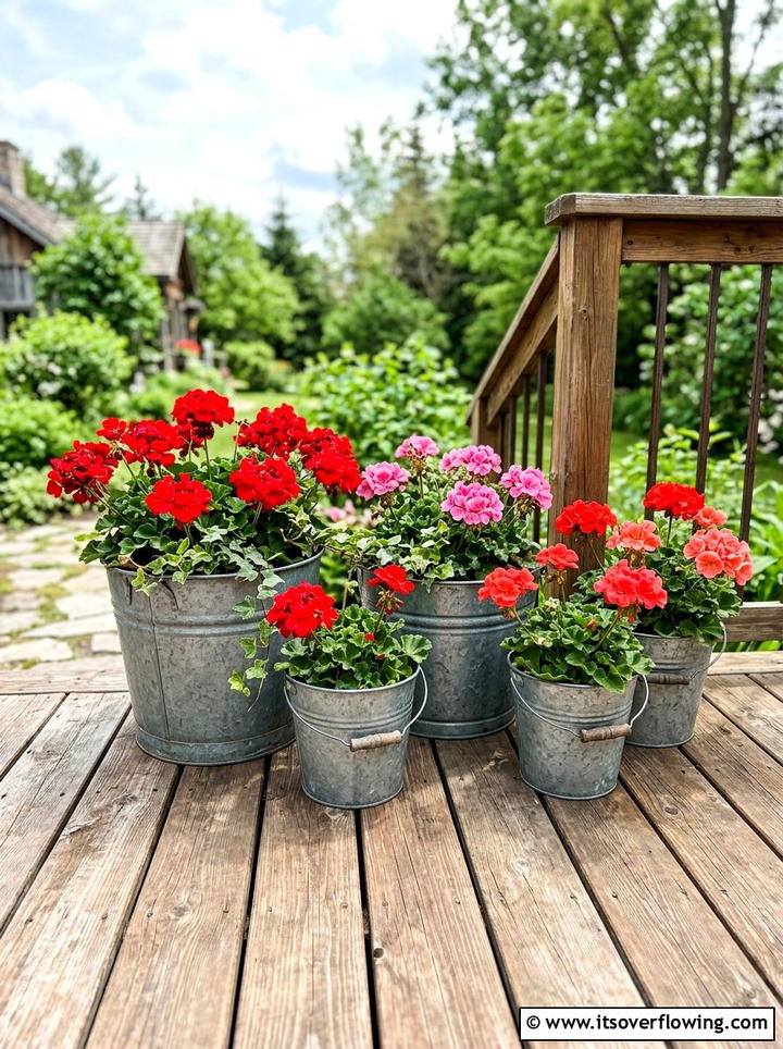 Metal bucket planter - 25 upcycled garden ideas diy