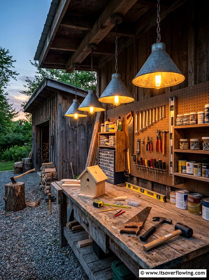 Metal funnel porch lights - 25 reusing old things ideas for outdoor lighting