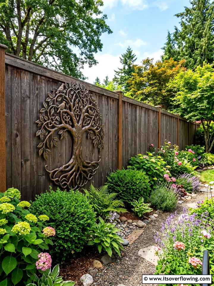 Metal tree of life wall art - 25 garden decor ideas with wall art
