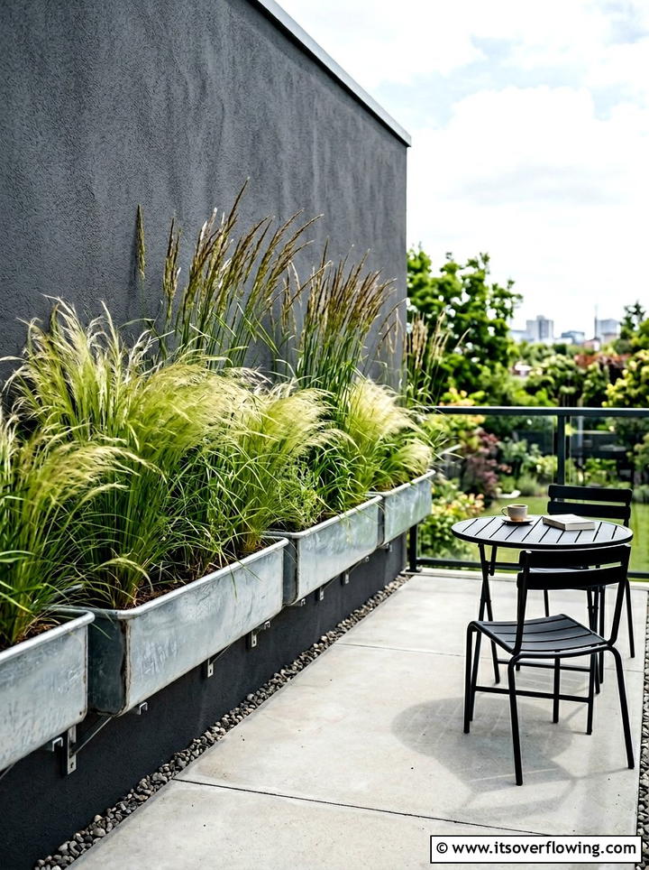 Metal wall troughs - 25 small garden ideas with wall planters