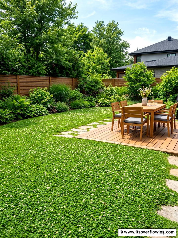 Microclover lawn - 25 creative garden ideas with clover lawn alternatives