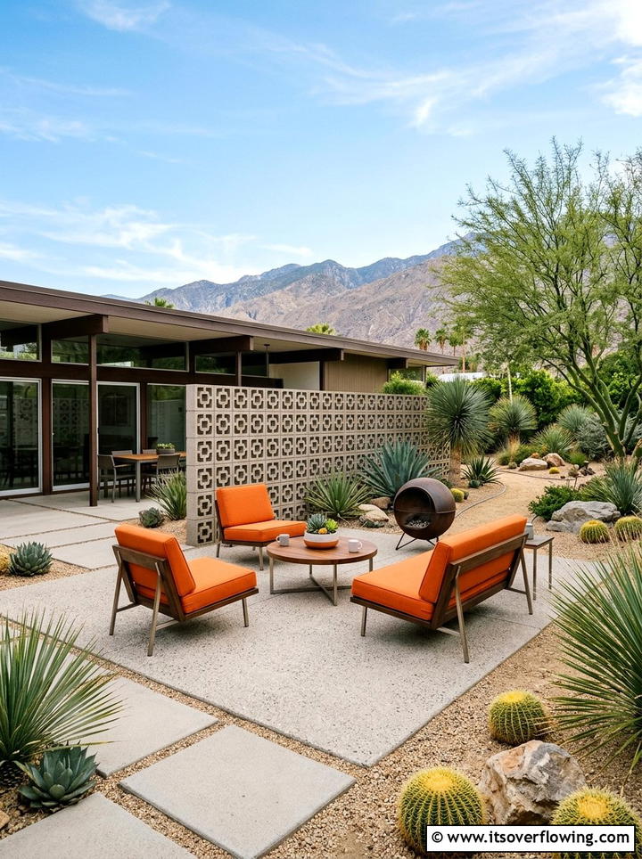Mid Century Modern Backyard - 25 backyard ideas with desert landscape