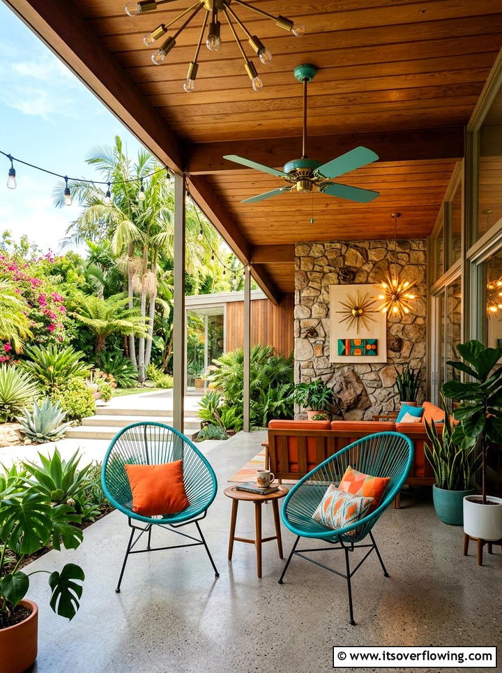 Mid Century Modern Porch - 25 front porch ideas with ceiling fan