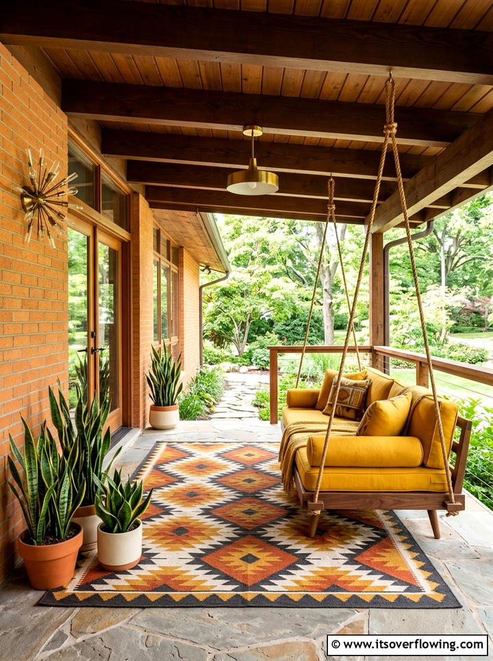Mid Century Modern Porch - 25 front porch ideas with porch bed swing
