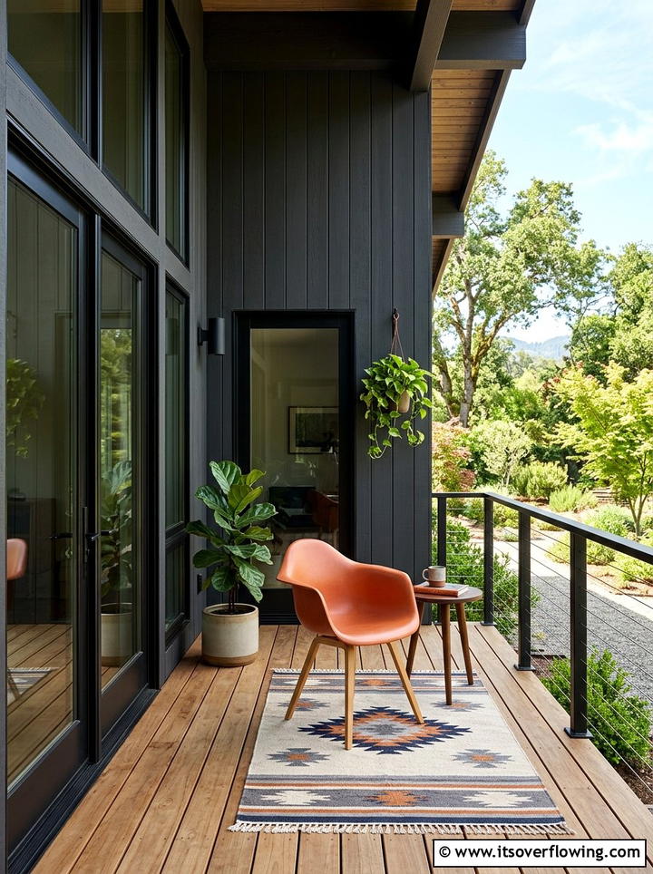 Mid Century Modern Porch Chair - 25 front porch decor ideas with asymmetrical layout