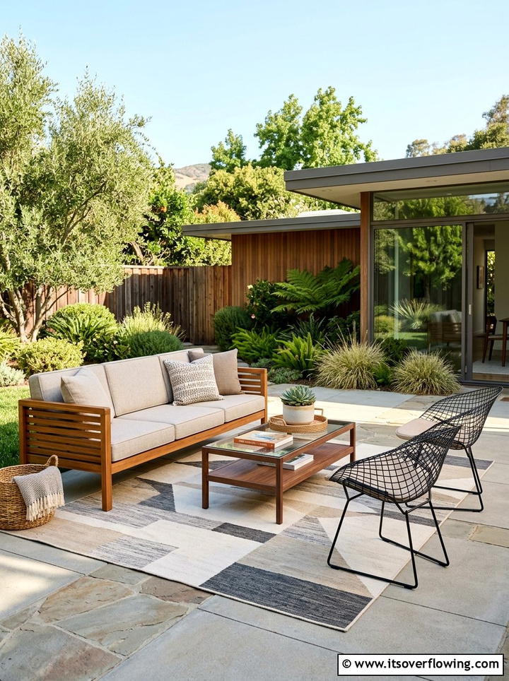 Mid century modern patio furniture - 25 garden decor ideas with modern accents