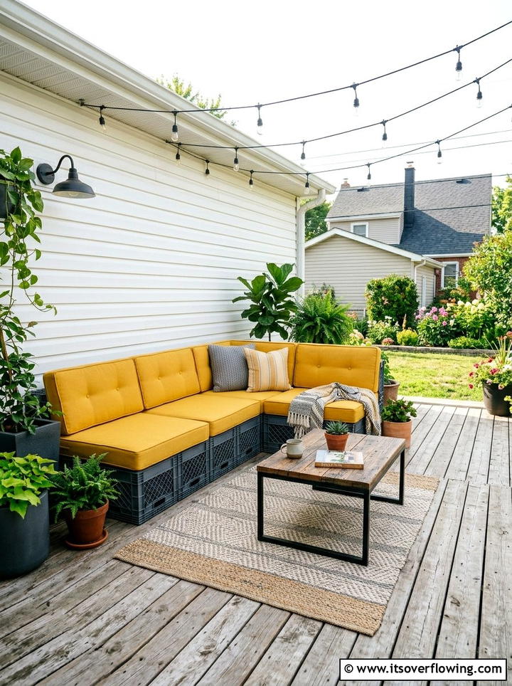 Milk Crate Seating - 25 front porch ideas diy