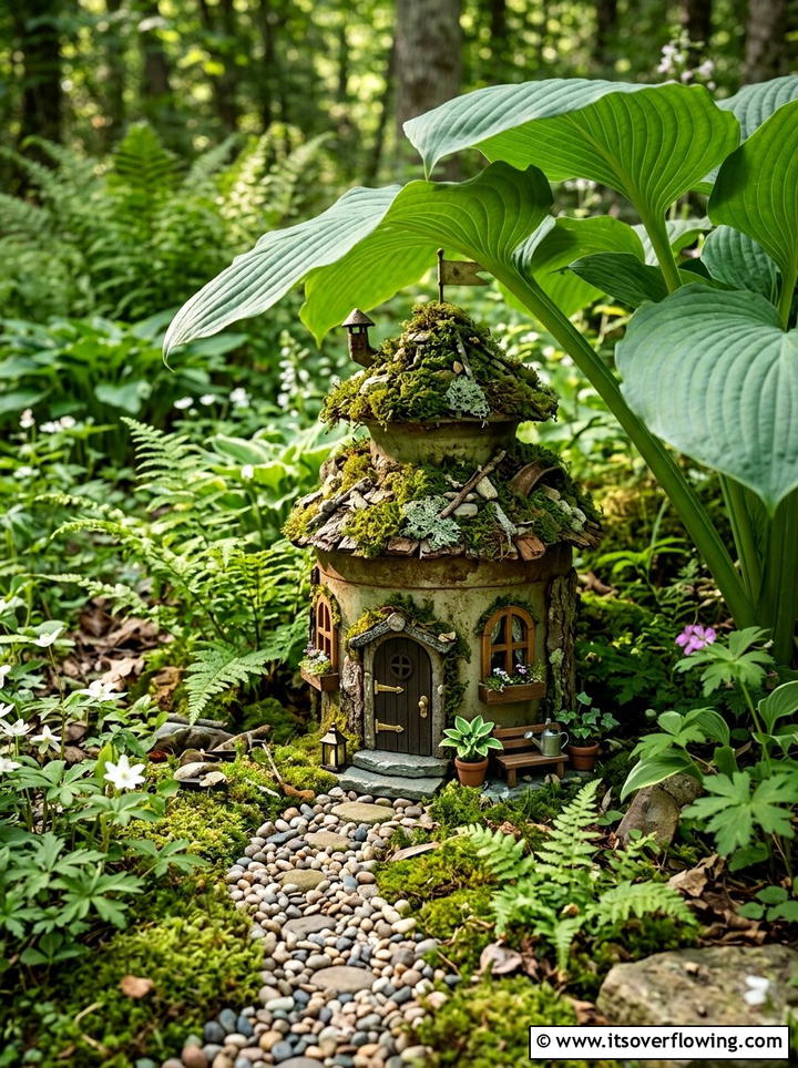 Milk Jug Fairy House - 25 recycled garden ideas with milk jugs