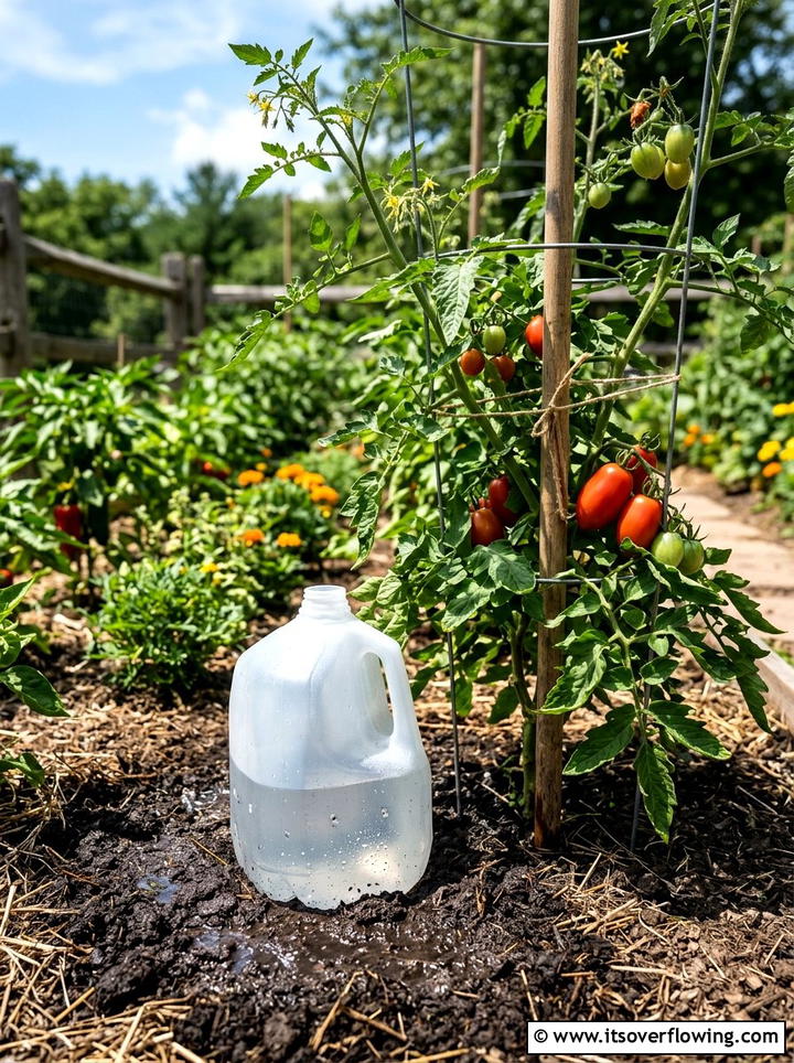 Milk Jug Irrigation - 25 cheap garden ideas with composting