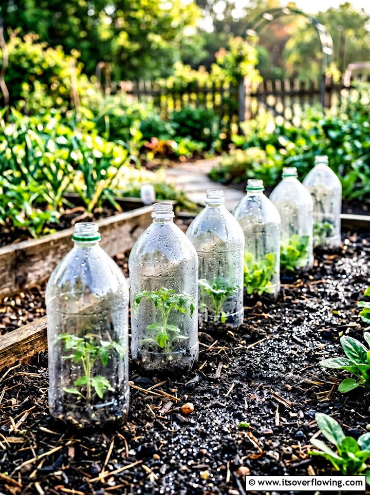 Mini Greenhouse - 25 upcycled garden ideas with plastic bottles