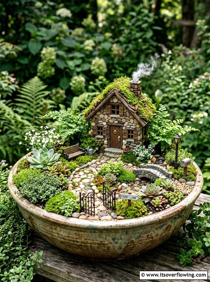 Miniature Fairy Garden - 25 garden decor ideas with spring decor