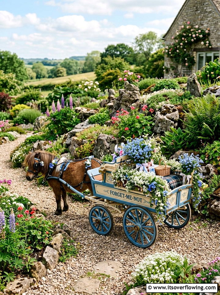 Miniature Pony Wagon - 25 garden decor ideas with wagons