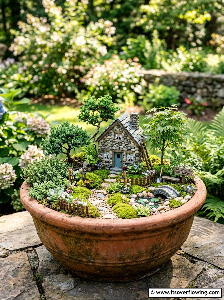Miniature fairy garden - 25 garden decor ideas for apartments