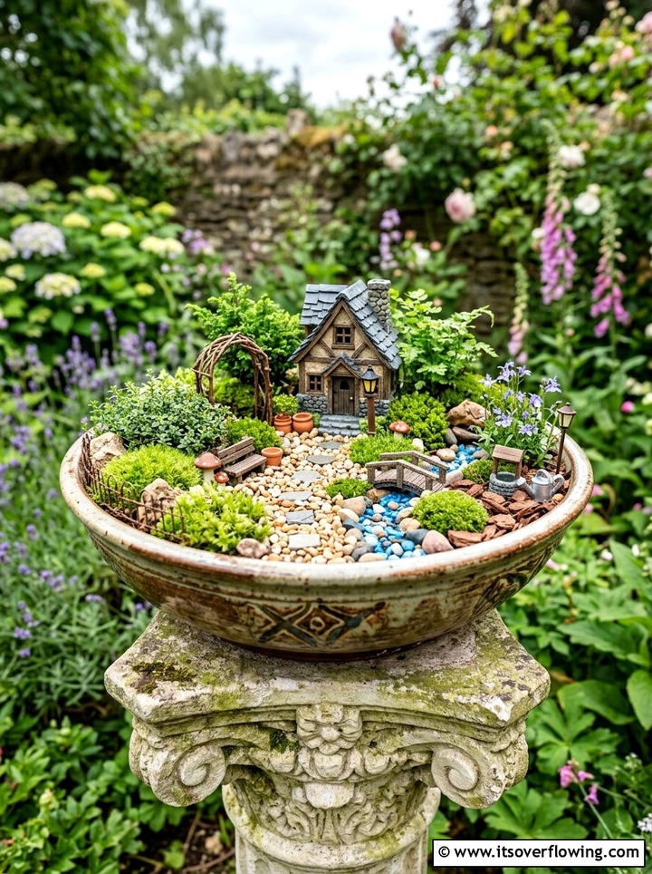 Miniature fairy garden planter - 25 garden ideas with planters