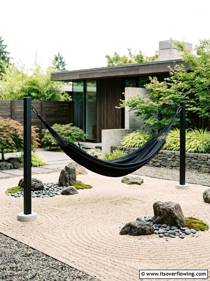 Minimalist Backyard Hammock - 25 garden decor ideas with hammocks