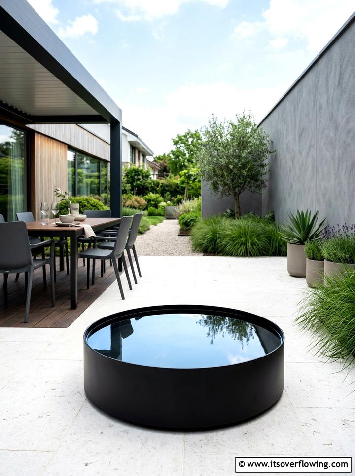 Minimalist Black Water Bowl - 25 creative garden ideas with water bowls