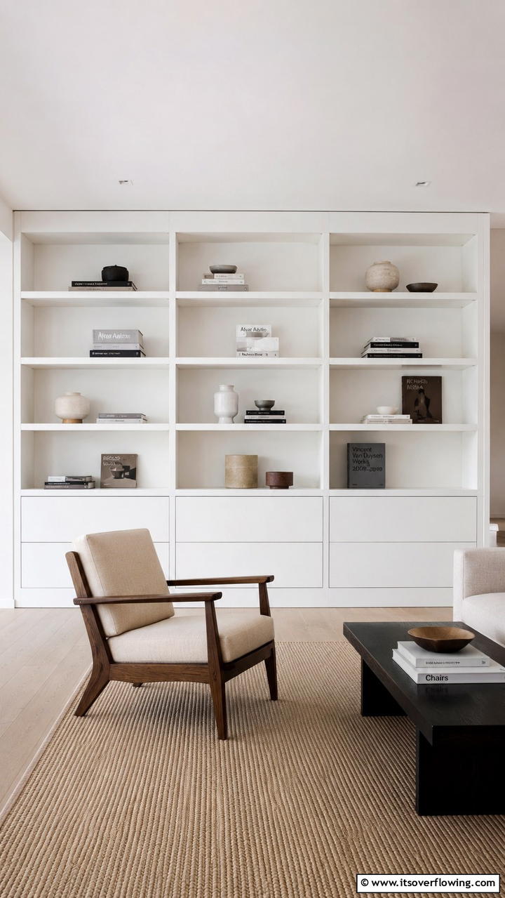 Minimalist Built in Bookshelves - 25 Built-in Bookshelf Ideas for Stylish Home Storage