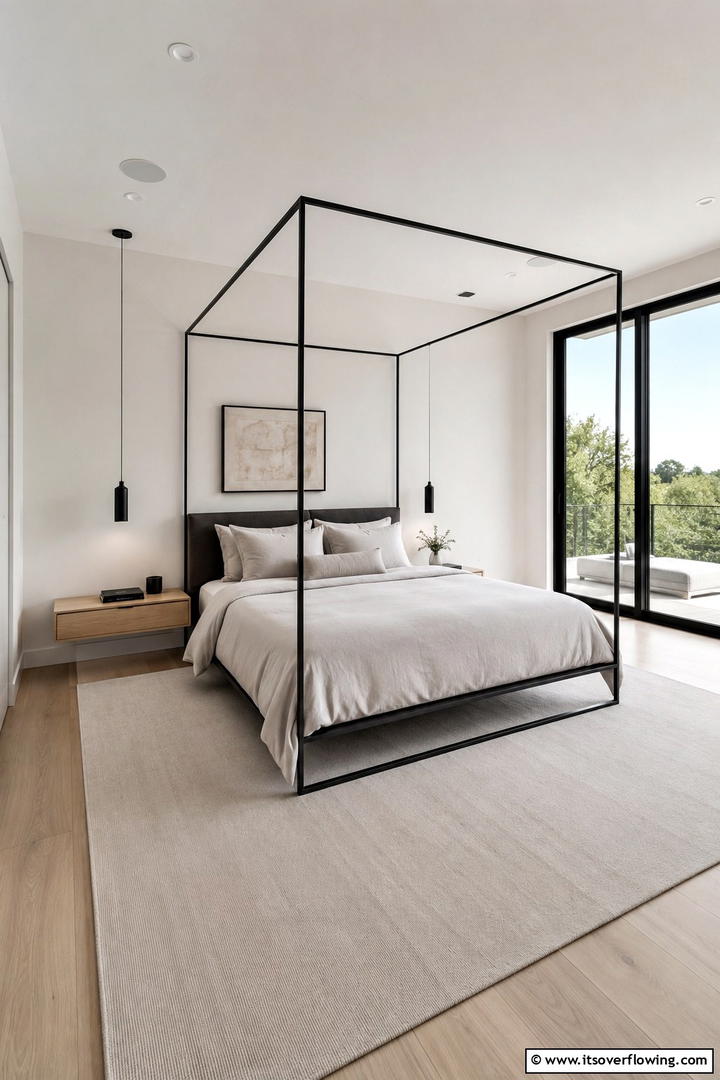 Minimalist Canopy Bed Frame - 25 Stunning Canopy Bed Ideas for a Dreamy Bedroom