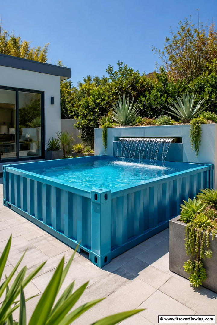 Minimalist Container Haven - 30 Shipping Container Pool Ideas for Modern Backyards
