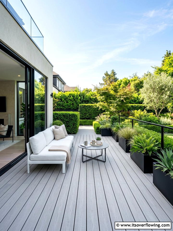 Minimalist Decking - 25 backyard decorating ideas with modern accents