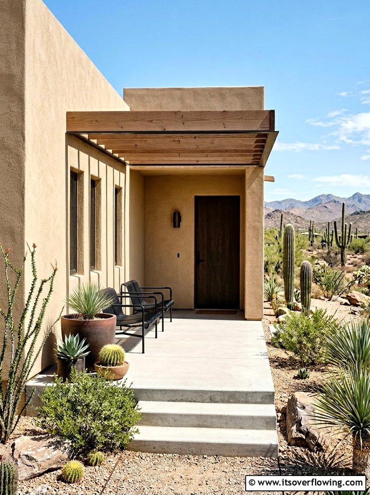 Minimalist Desert Porch - 25 front porch ideas for south facing porch