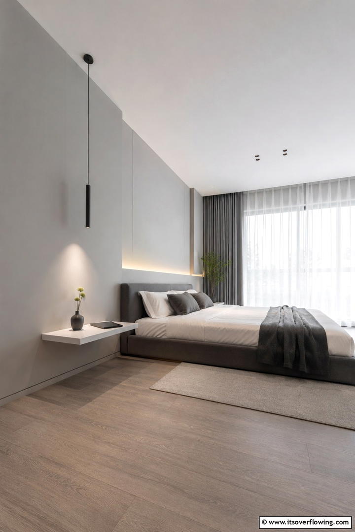 Minimalist Floating Shelf Nightstand - 30 Nightstand Decor Ideas to Enhance Your Bedroom Style