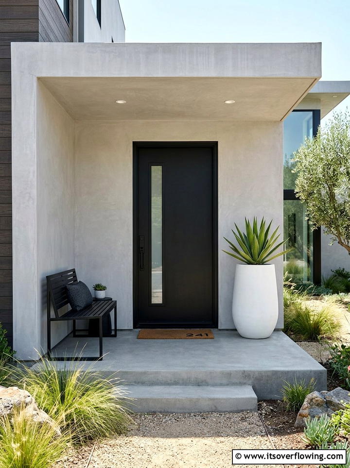 Minimalist Front Entrance - 25 front porch ideas for large porches