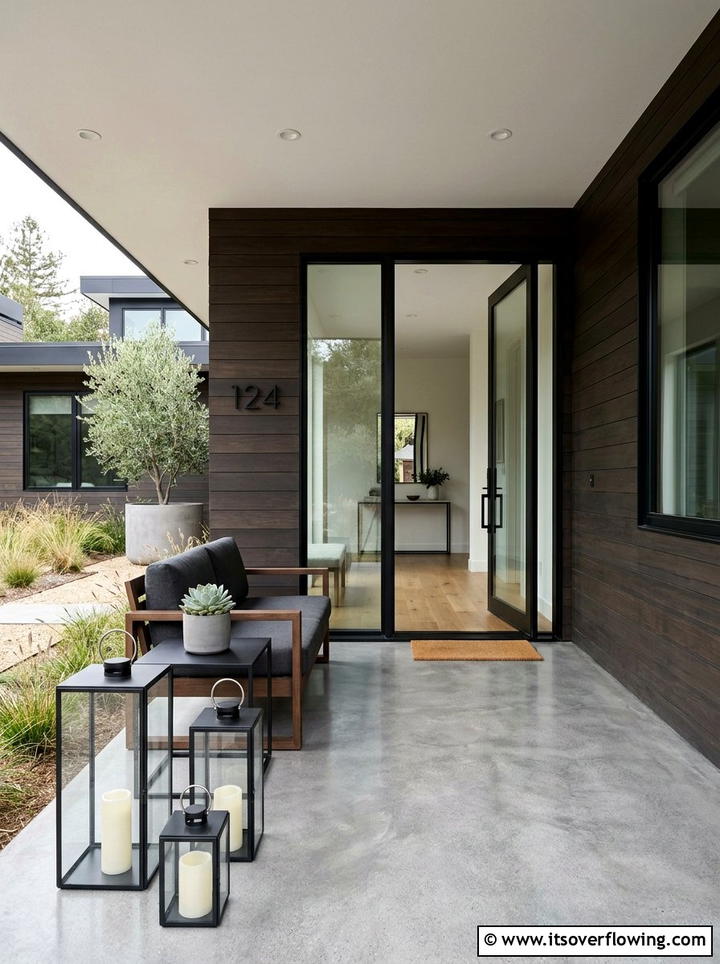 Minimalist Glass Lanterns - 25 front porch decor ideas with lanterns