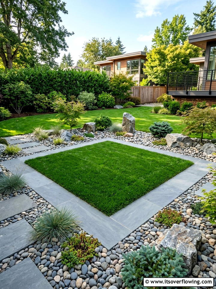 Minimalist Grass Lawn - 25 garden ideas for zen spaces