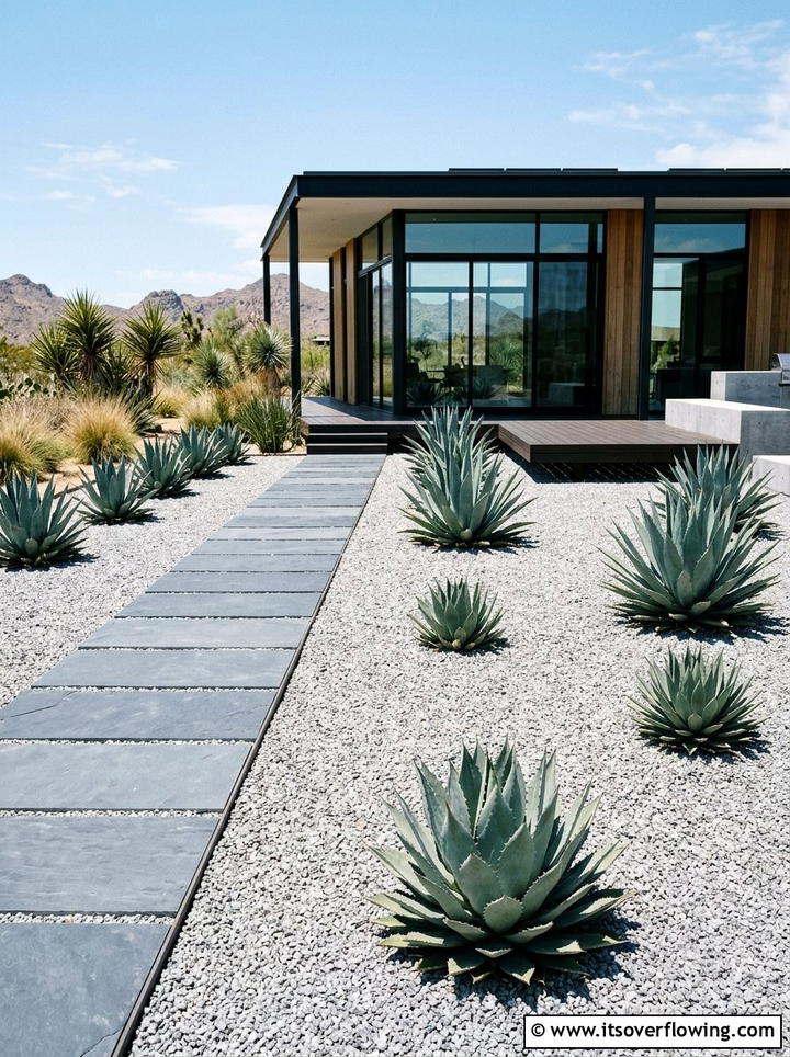 Minimalist Gravel Garden - 25 garden ideas for contemporary homes