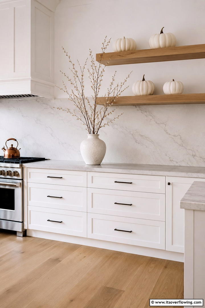 Minimalist Kitchen Counters - 50 Fall Decor Trends 2025 to Inspire Seasonal Style