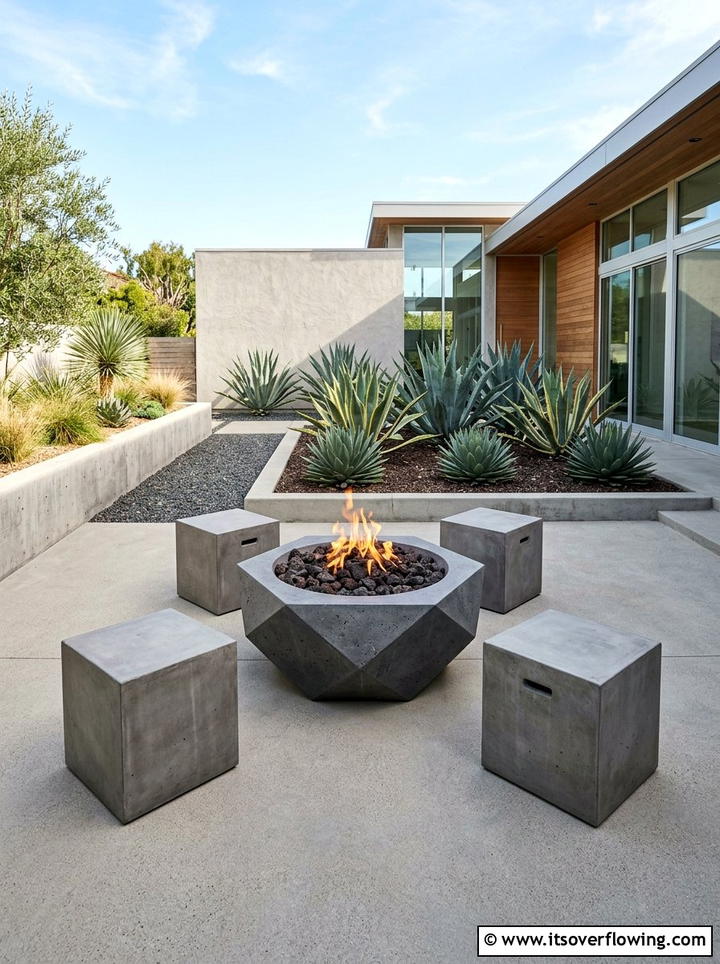 Minimalist Outdoor Fire Bowl Space - 25 small garden ideas with fire bowl