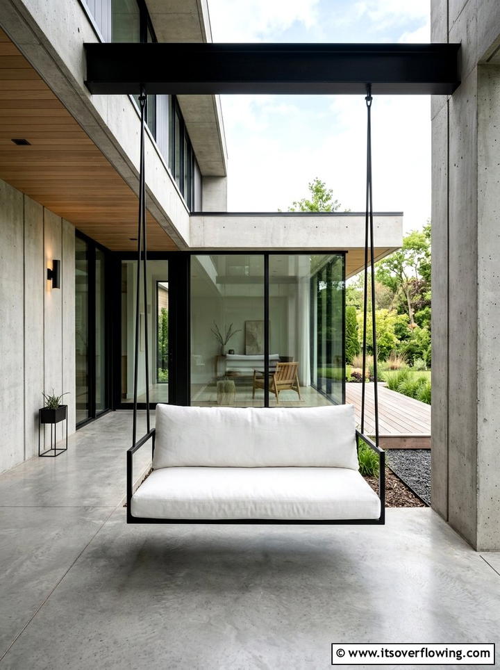 Minimalist Porch Swing - 25 front porch ideas with porch swing