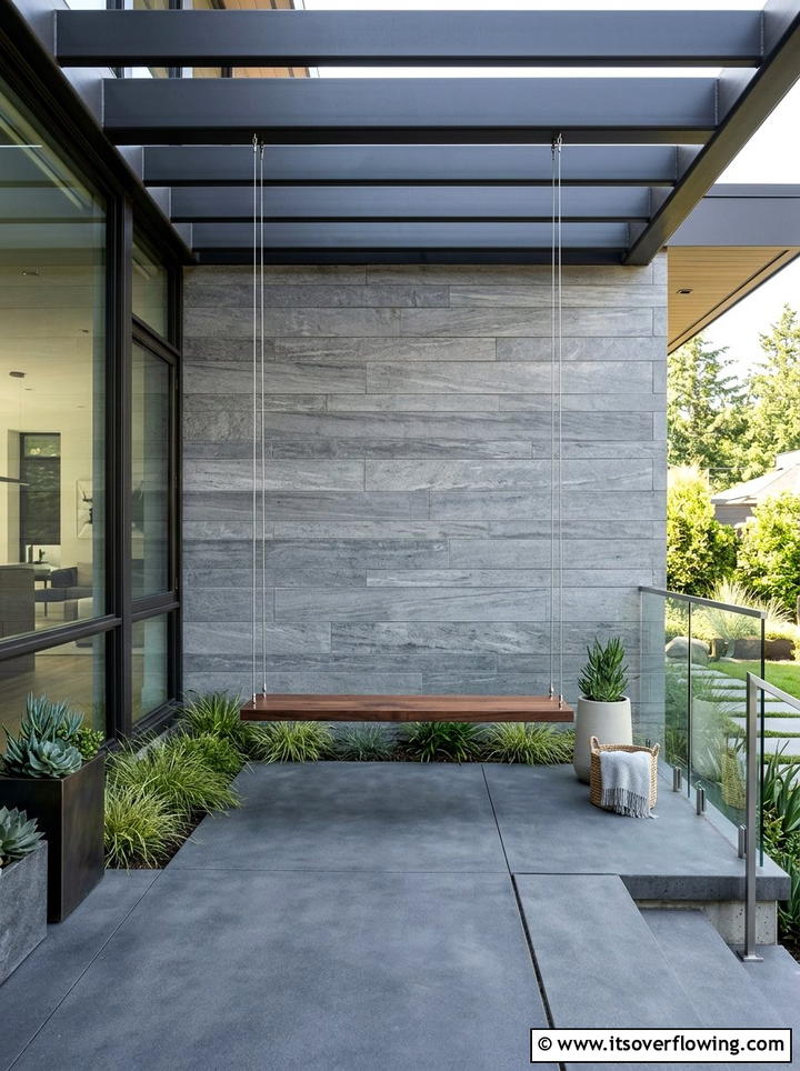 Minimalist Porch Swing Style - 25 garden decor ideas with porch swings