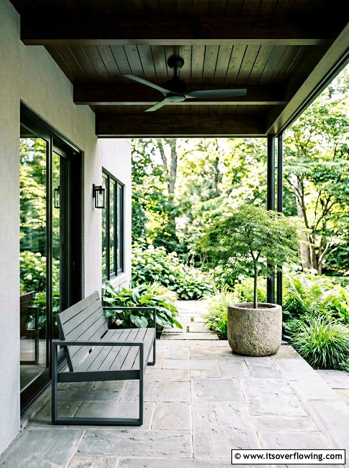 Minimalist Porch - 25 front porch ideas with ceiling fan