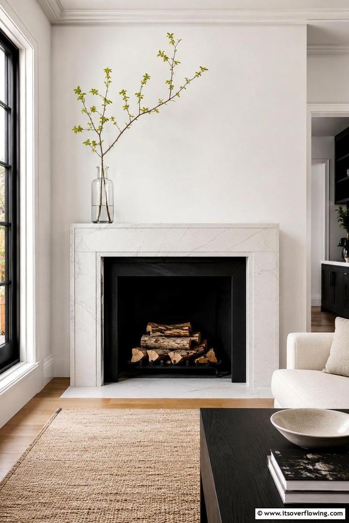 Minimalist Spring Touch - 30 Spring Mantel Decor Ideas for Fresh Seasonal Style