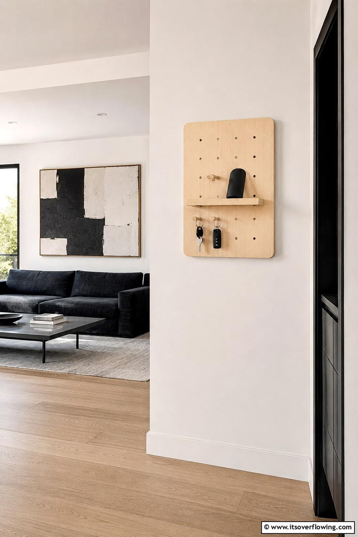 Minimalist Storage Solution - 30 Pegboard Ideas to Organize Your Home Efficiently
