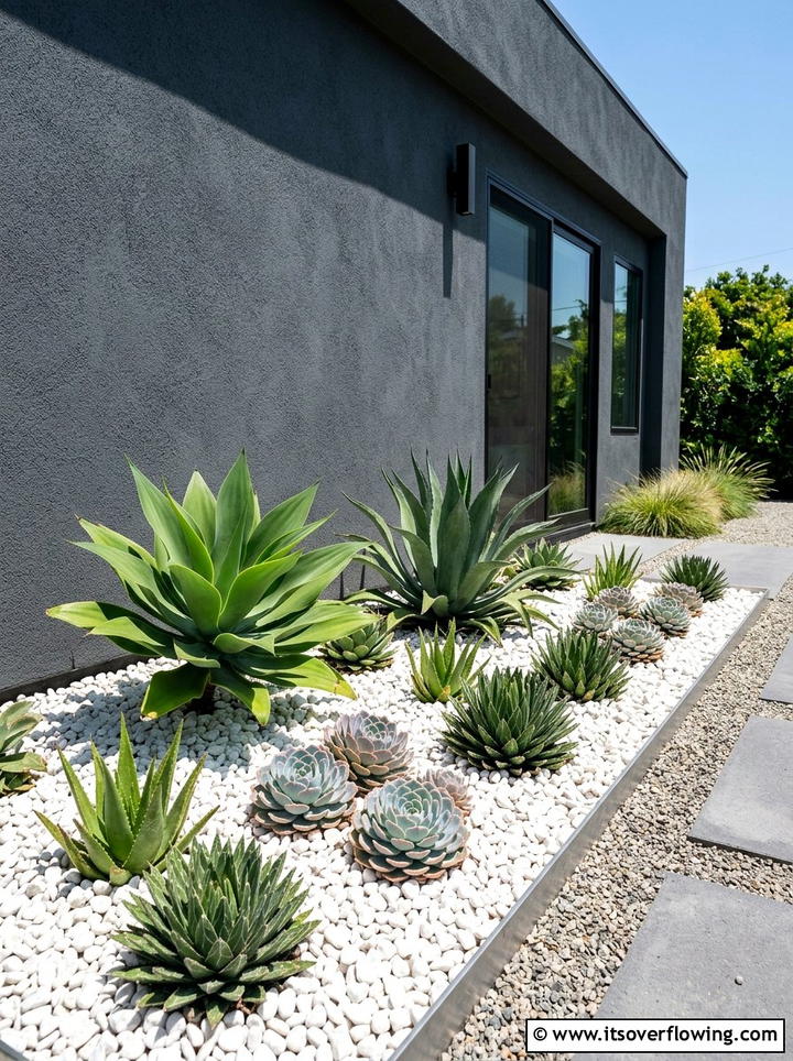 Minimalist Succulent Bed - 25 garden ideas for suburban homes