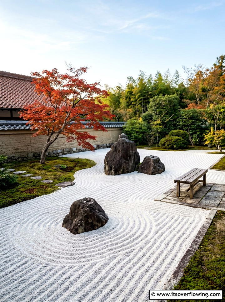 Minimalist Zen Garden - 25 backyard ideas with garden and lawn