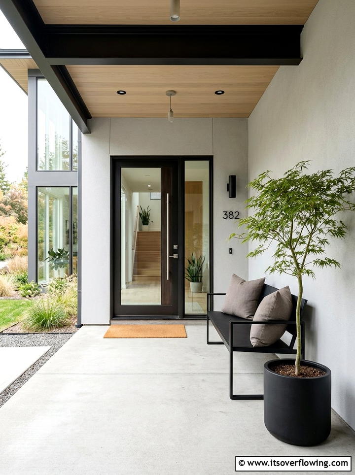 Minimalist front porch - 25 front porch decor ideas with cushions