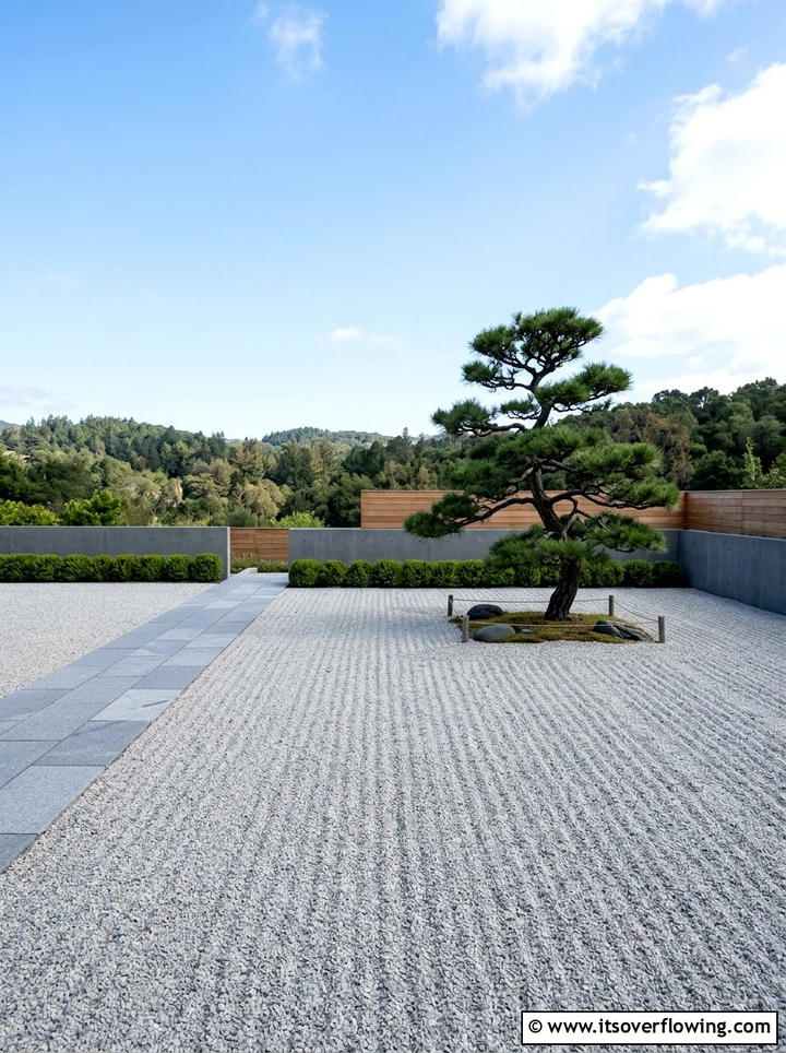Minimalist gravel landscape - 25 garden design ideas with gravel gardens